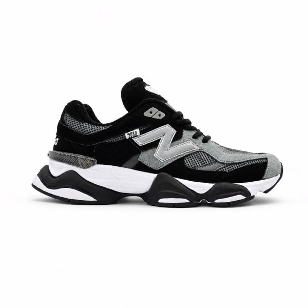 کفش و کتانی مردانه چرم طبیعی مدل نیوبالانس 9060 NEW BALANCE رنگ مشکی طوسی کد 4112