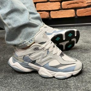 کفش و کتونی مردانه و زنانه چرم طبیعی مدل نیوبالانس 9060 NEW BALANCE رنگ طوسی کد 8976